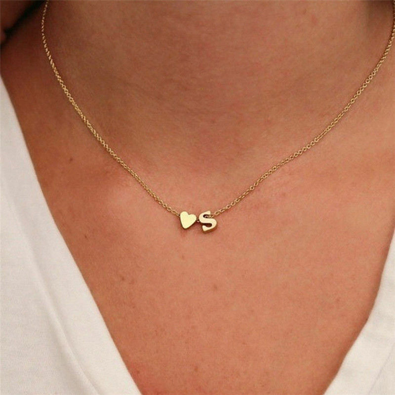 Mallory - Love Initial Letter Necklace