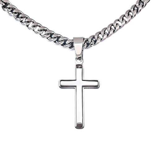 Stainless Steel Curb Chain Pendant