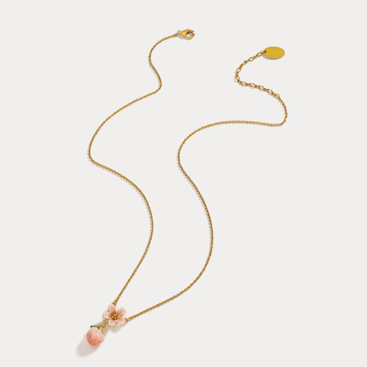 Reese - Peach Flower Necklace