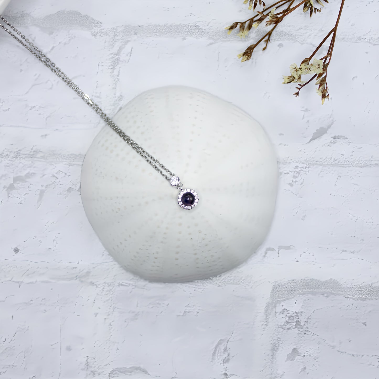 Globe Projection Charm Necklace