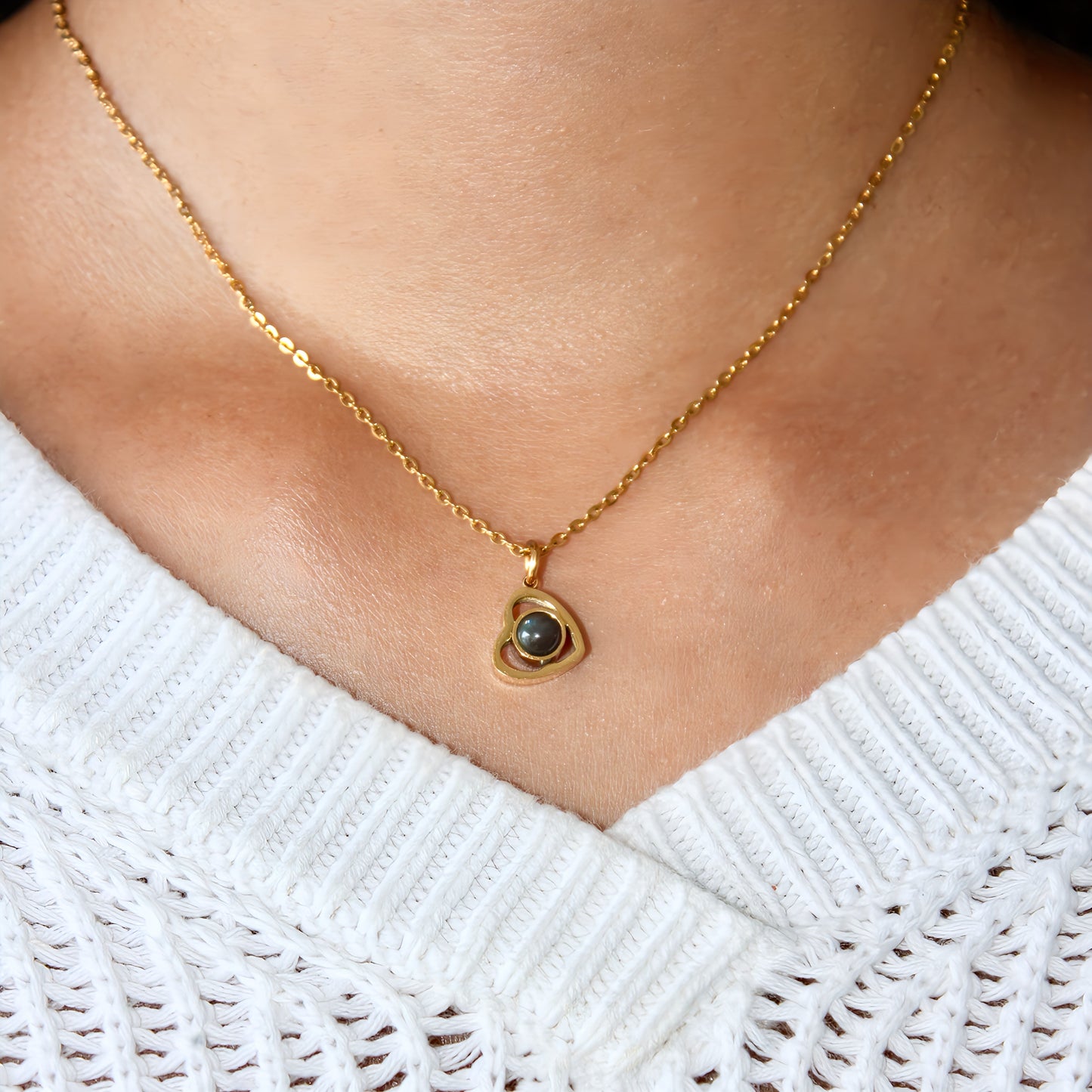 Mini Heart Projection Necklace