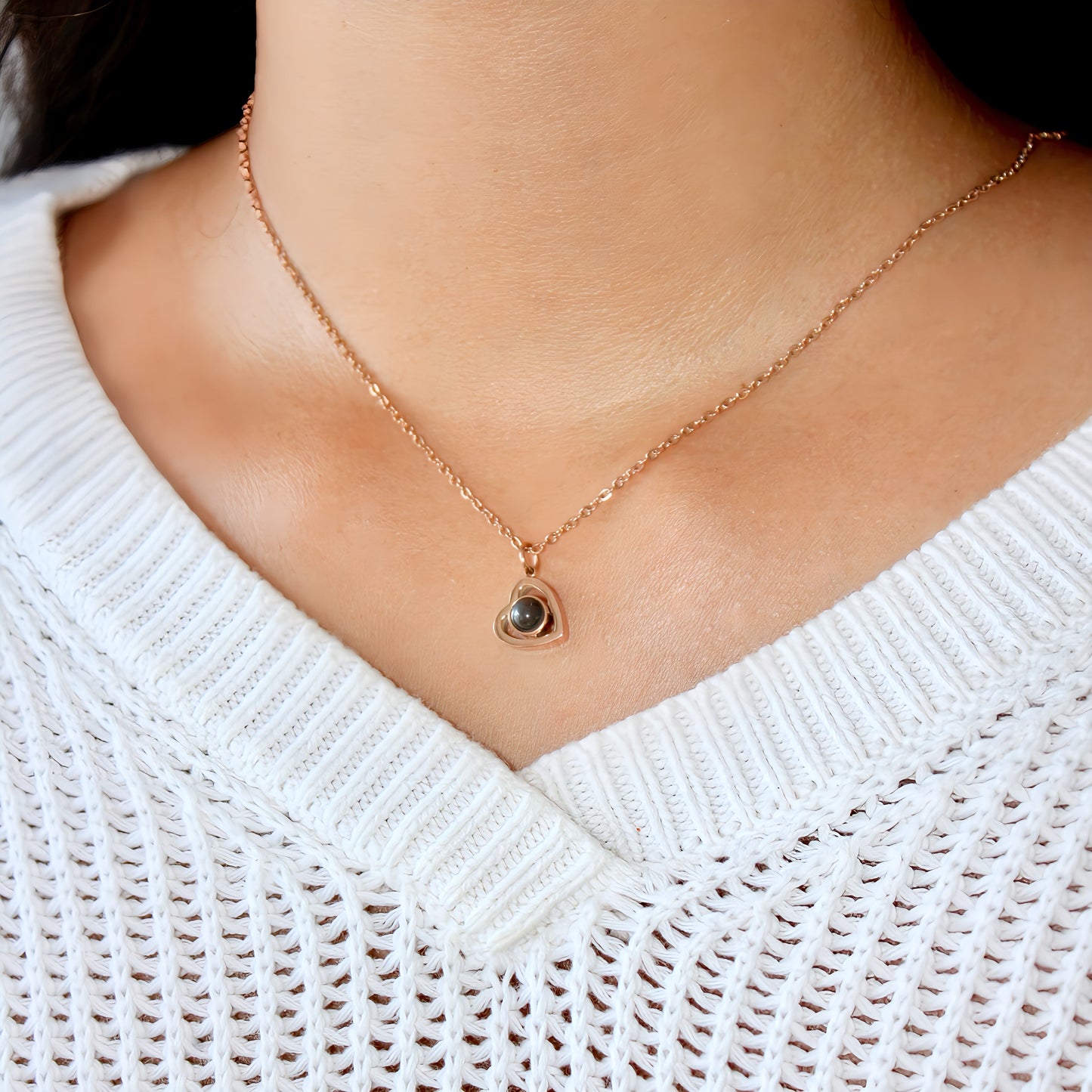 Mini Heart Projection Necklace