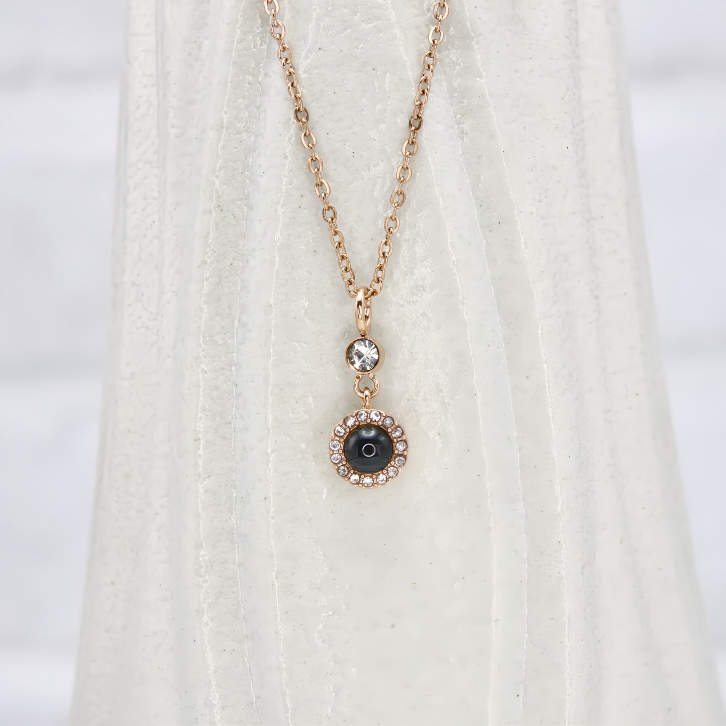 Globe Projection Charm Necklace