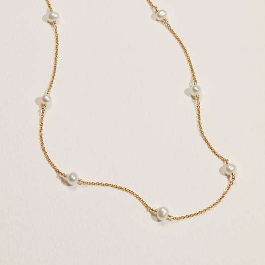 Isabella - Silver Ten Pearl Choker