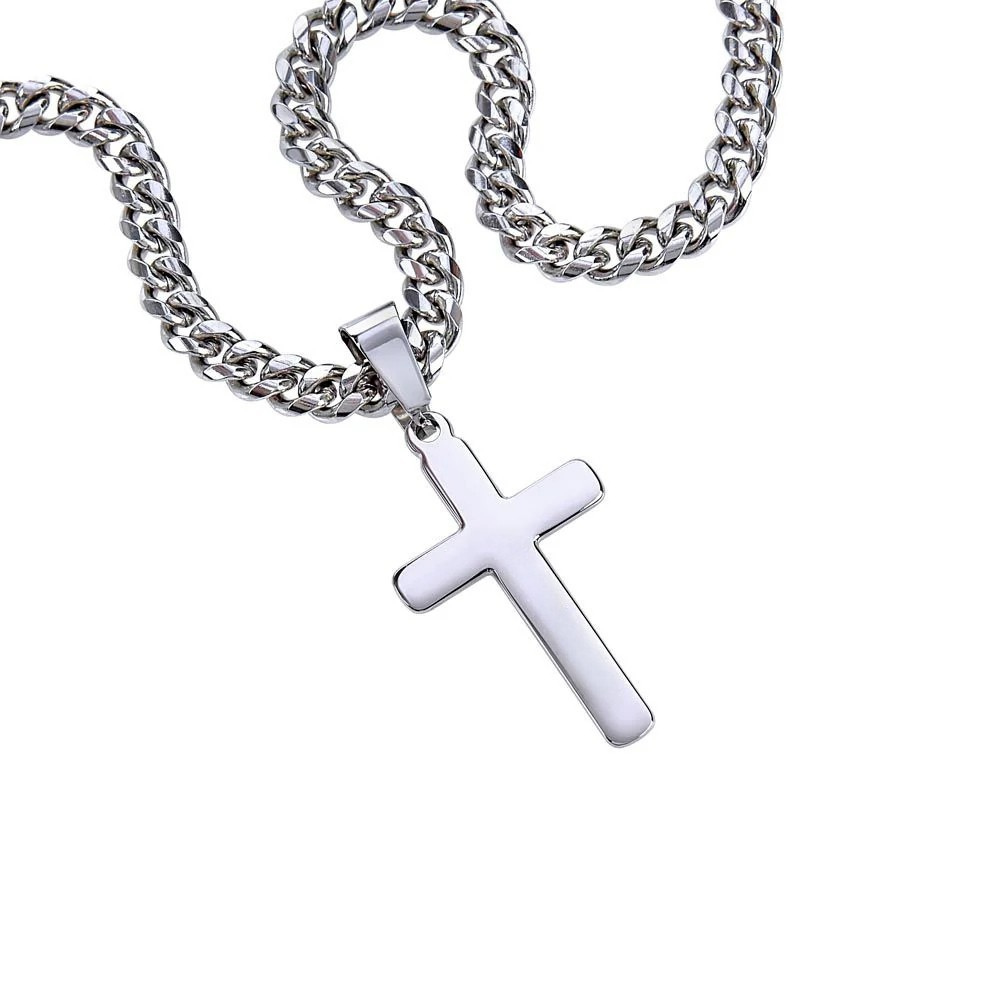 Stainless Steel Curb Chain Pendant