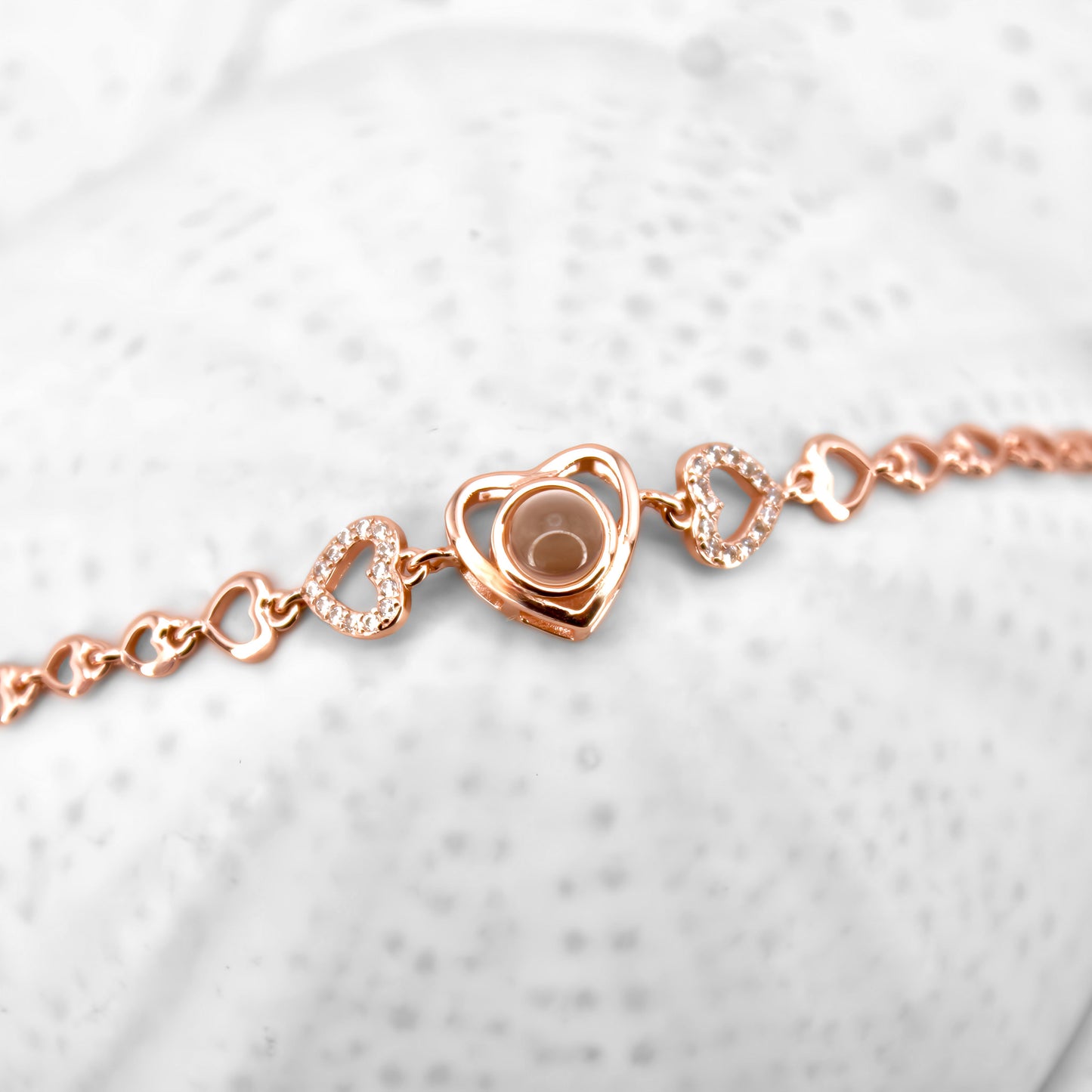 Luxe Diamond Heart Projection Bracelet