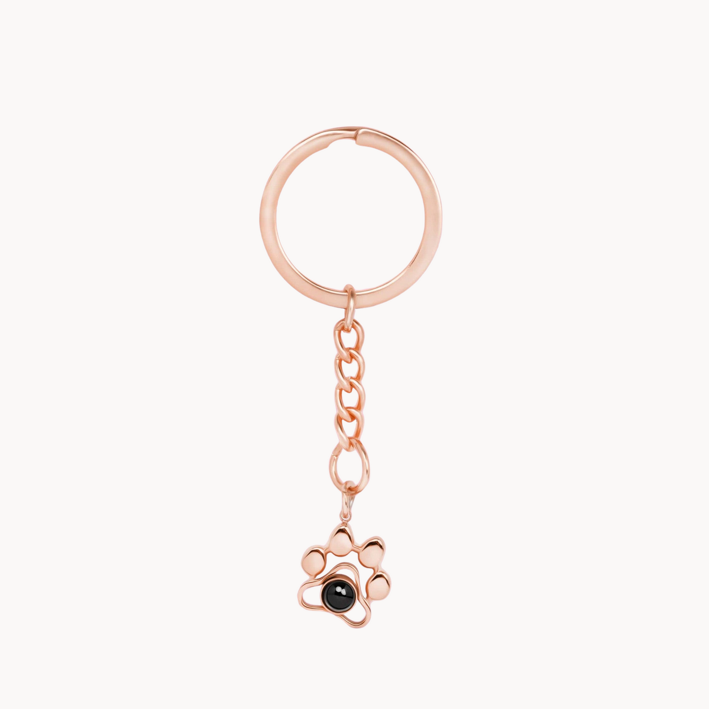 Personalised Photo Paw Keyring