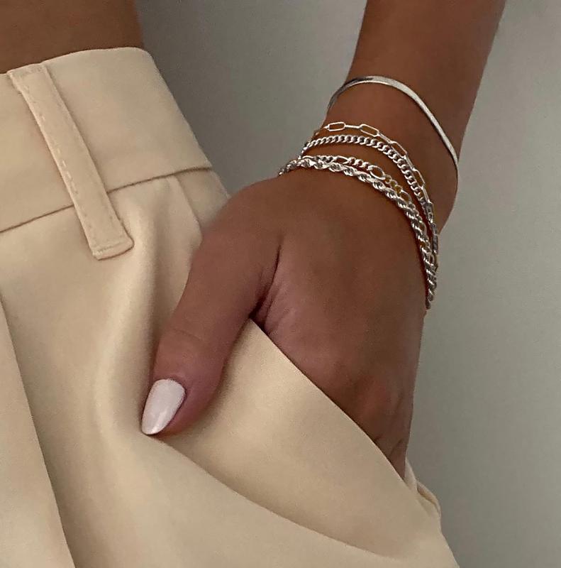 Liora - 5pc Classic Bracelet Set Silver