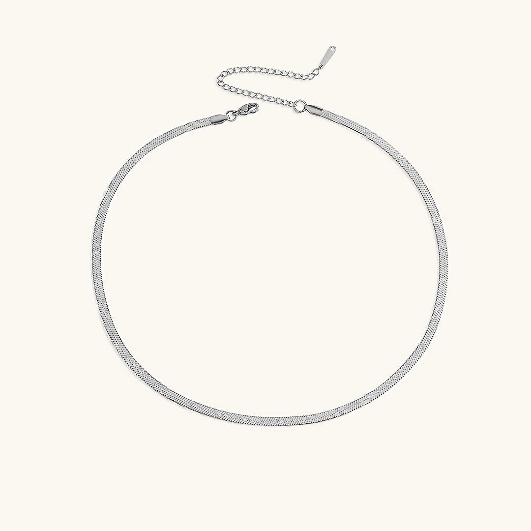 Flora - Bold Herringbone Necklace