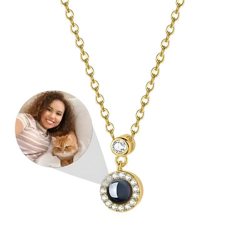 Globe Projection Charm Necklace