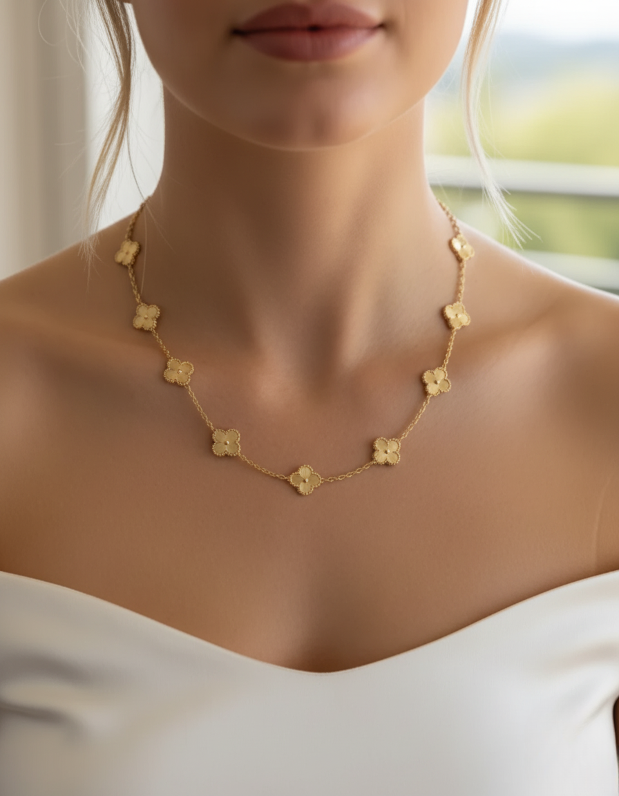 Cathy - Clover Necklace Gold