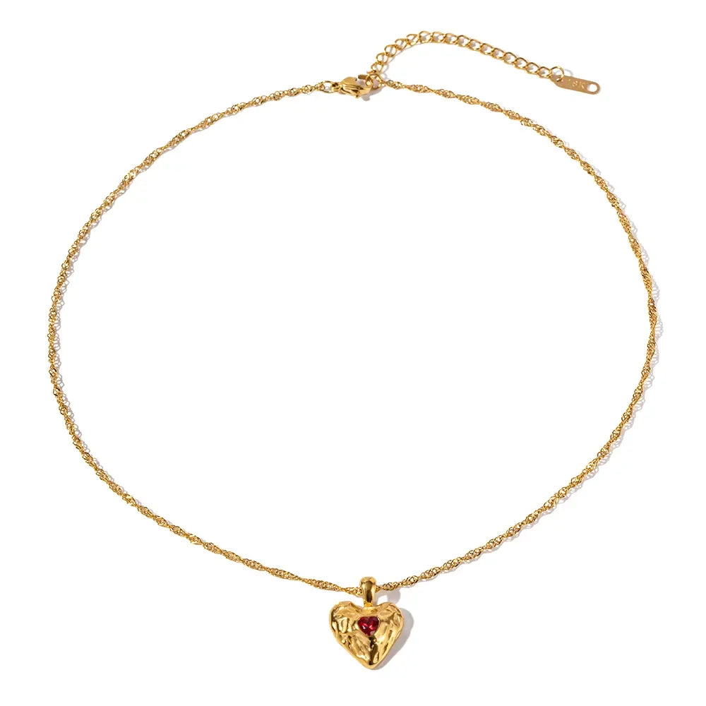 Octavia - Gold Heart Necklace