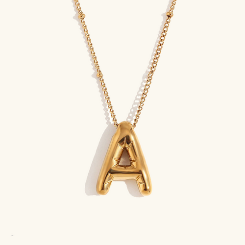Arabella - Balloon Letter Initial Necklace