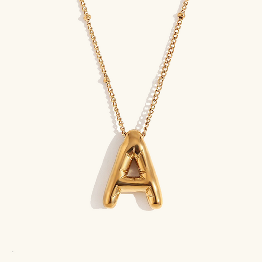 Arabella - Balloon Letter Initial Necklace