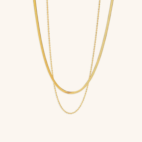 Sienna - Layered Gold Chain Necklace