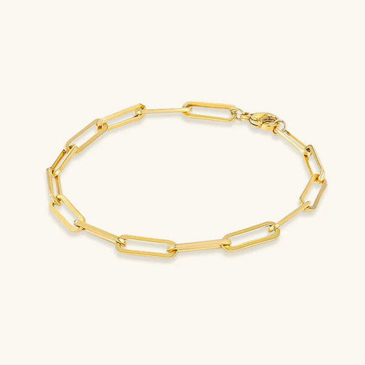 Freya - Elegant Paperclip Bracelet