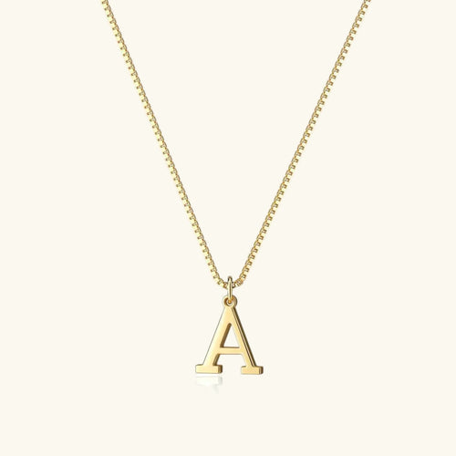 Karina - Letter Initial Gold Necklace