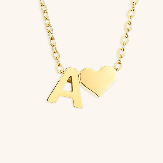Mallory - Love Initial Letter Necklace