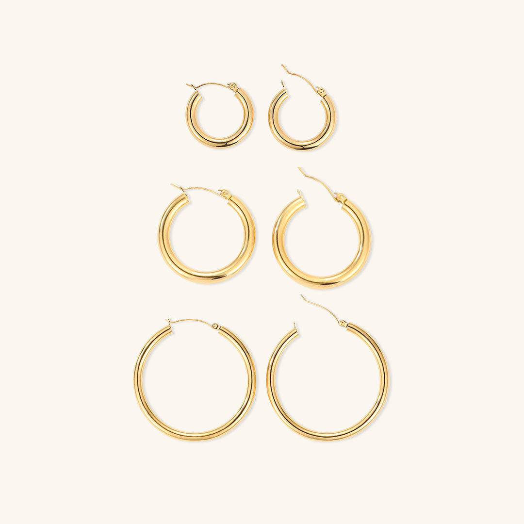 Eloise - Wide Round Hoops
