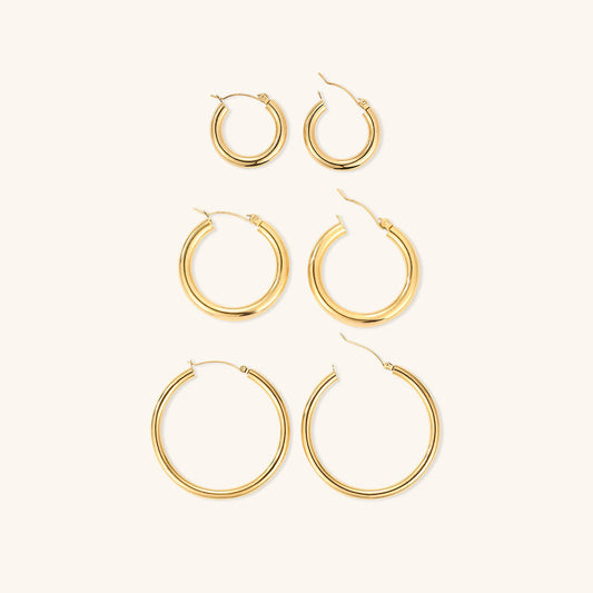 Eloise - Wide Round Hoops
