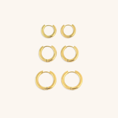 Bea - Classic Round Hoop Earrings