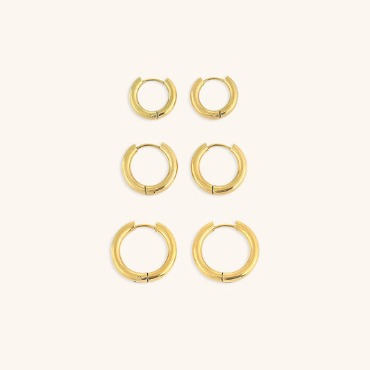 Bea - Classic Round Hoop Earrings
