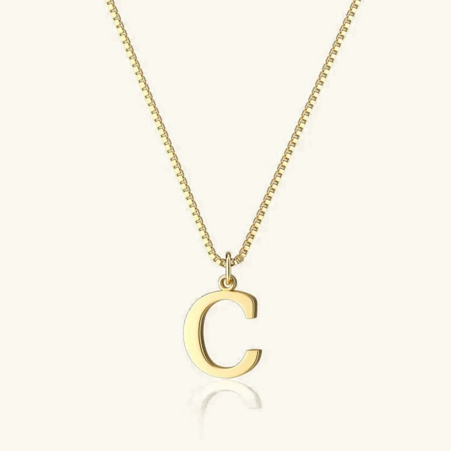 Karina - Letter Initial Gold Necklace
