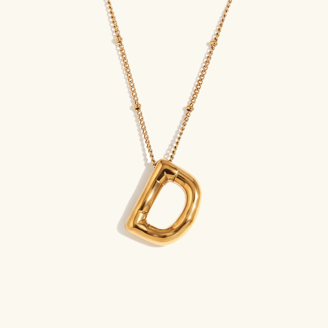 Arabella - Balloon Letter Initial Necklace