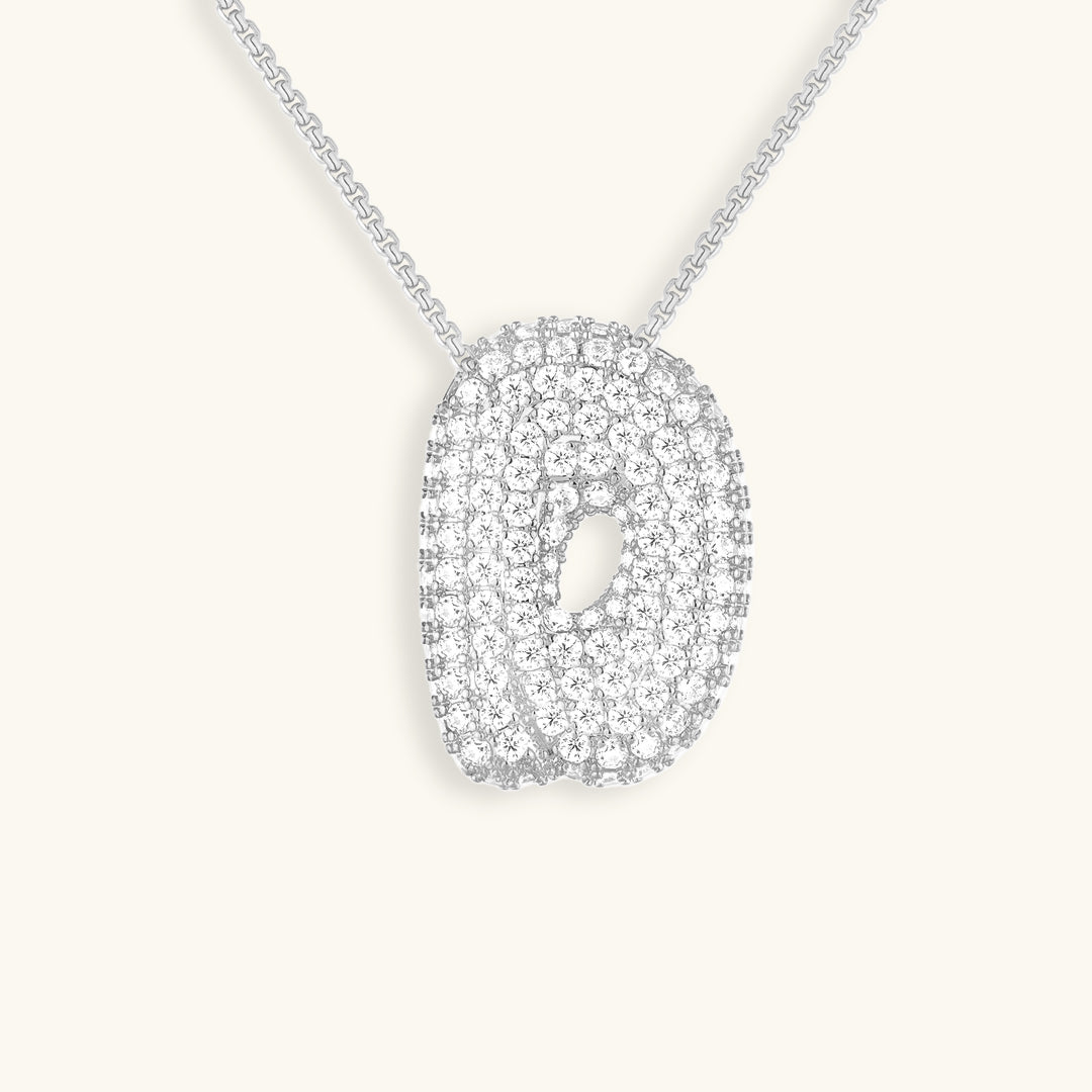 Esme - Bubble Initial Diamond Necklace