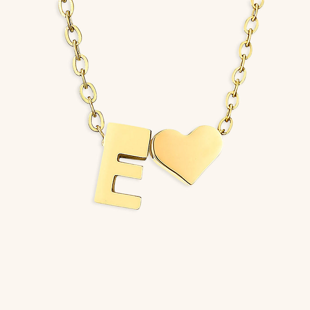 Mallory - Love Initial Letter Necklace