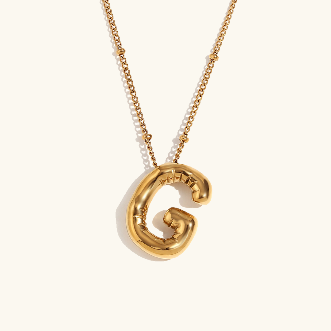 Arabella - Balloon Letter Initial Necklace
