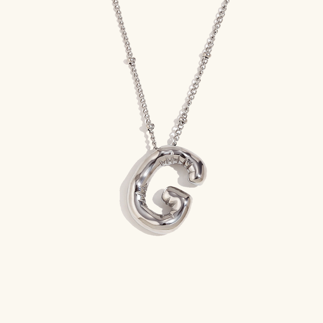 Arabella - Balloon Letter Initial Necklace