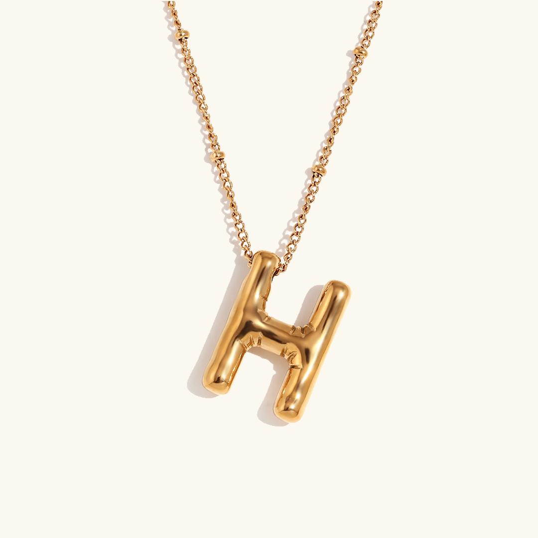 Arabella - Balloon Letter Initial Necklace