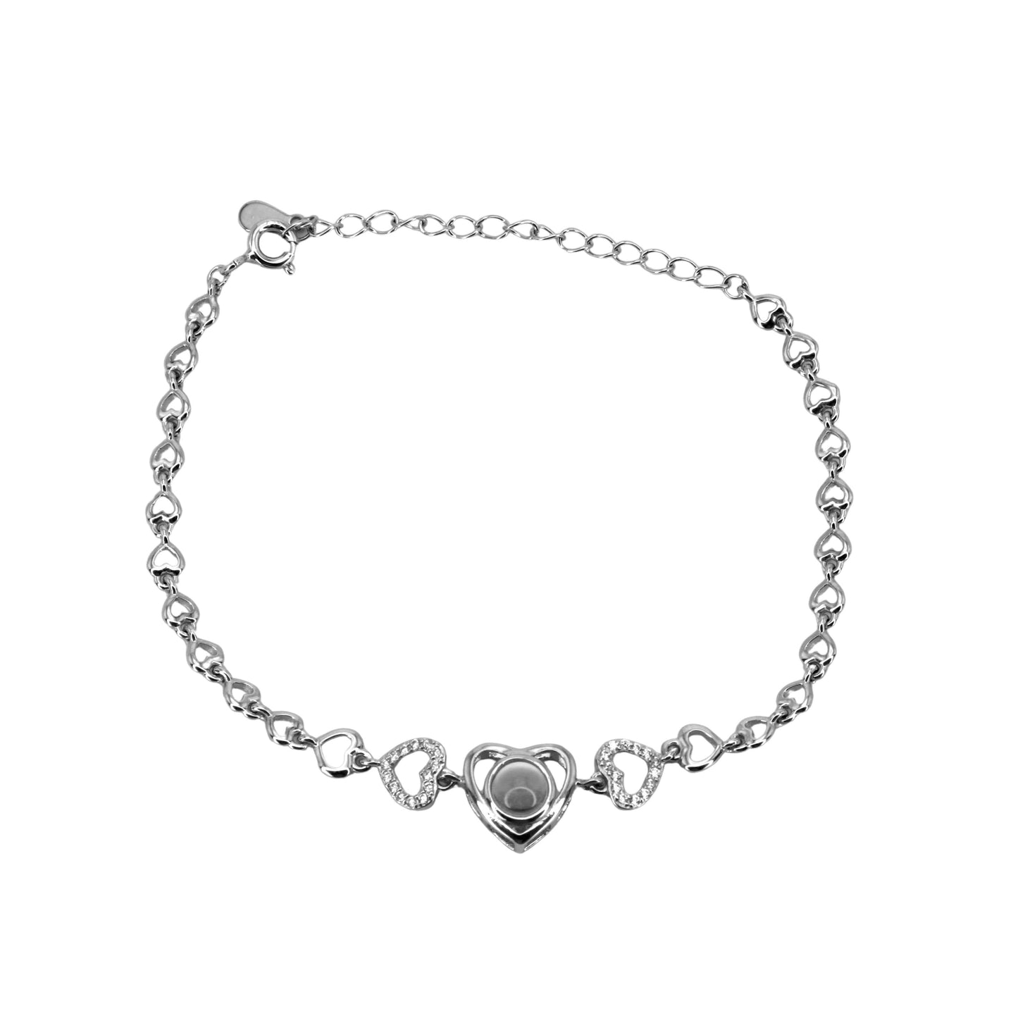 Luxe Diamond Heart Projection Bracelet