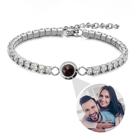 Premium Diamond Tennis Projection Bracelet