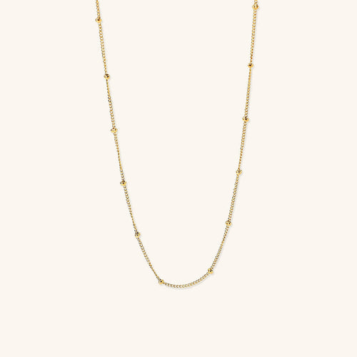 Ella - Gold Bead Chain Necklace