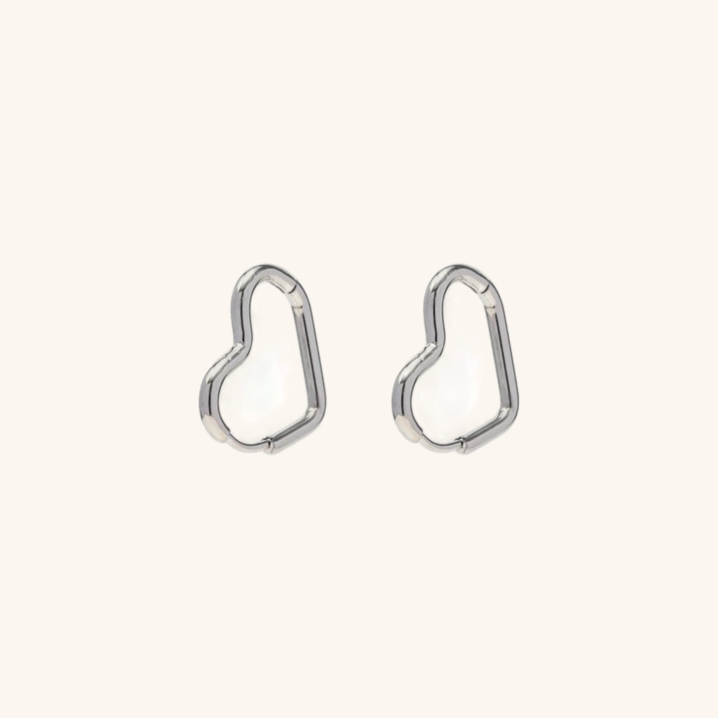 Clarissa - Heart Hoop Earrings