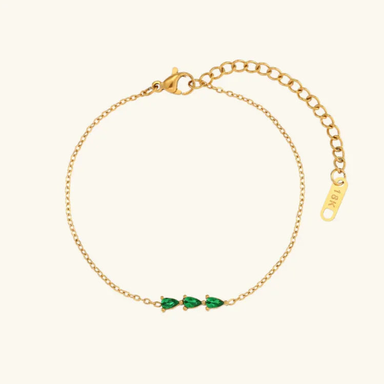 Harriet - Diamond Emerald Bracelet