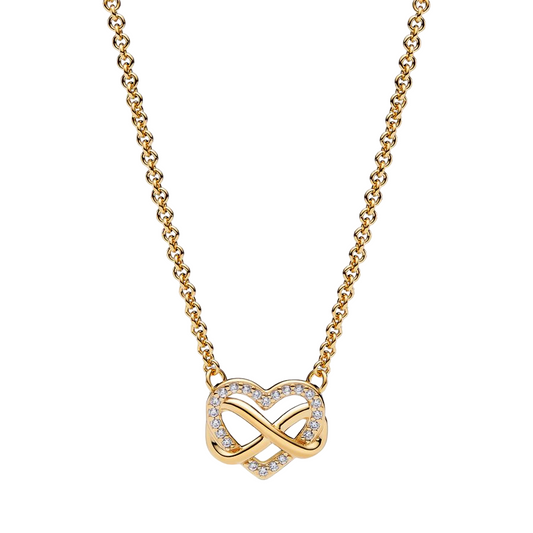 Jenna - Heart Infinity Pearl Necklace