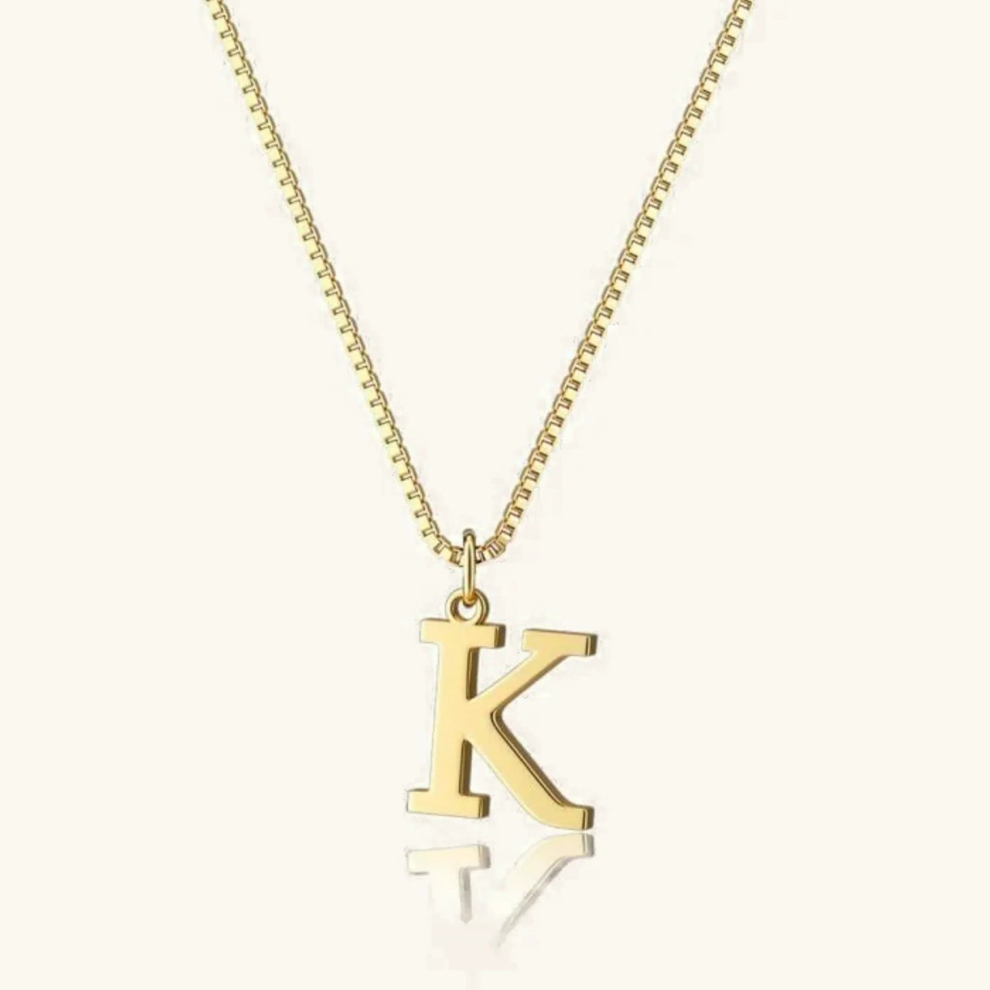 Karina - Letter Initial Gold Necklace