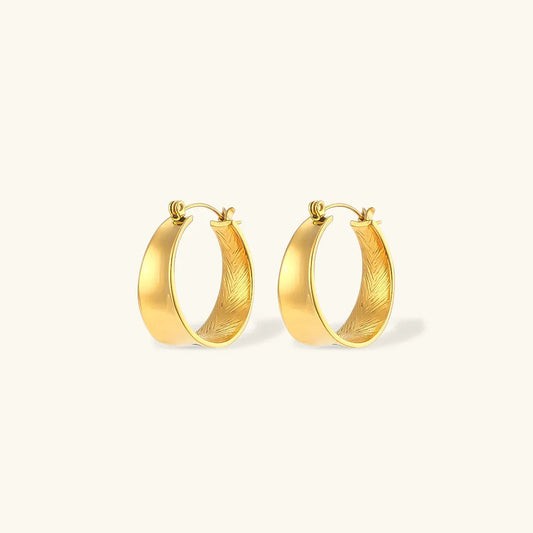 Wren - Gold Hoop Earrings