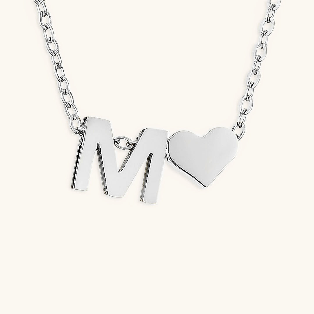 Mallory - Love Initial Letter Necklace