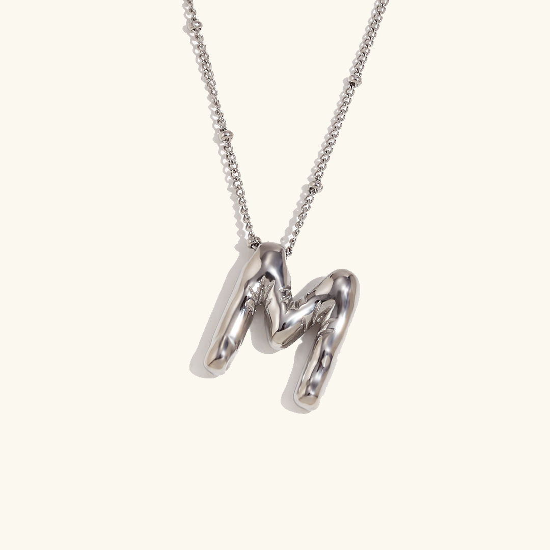 Arabella - Balloon Letter Initial Necklace