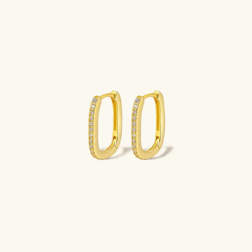 Sandra - Oval Hoop Earrings