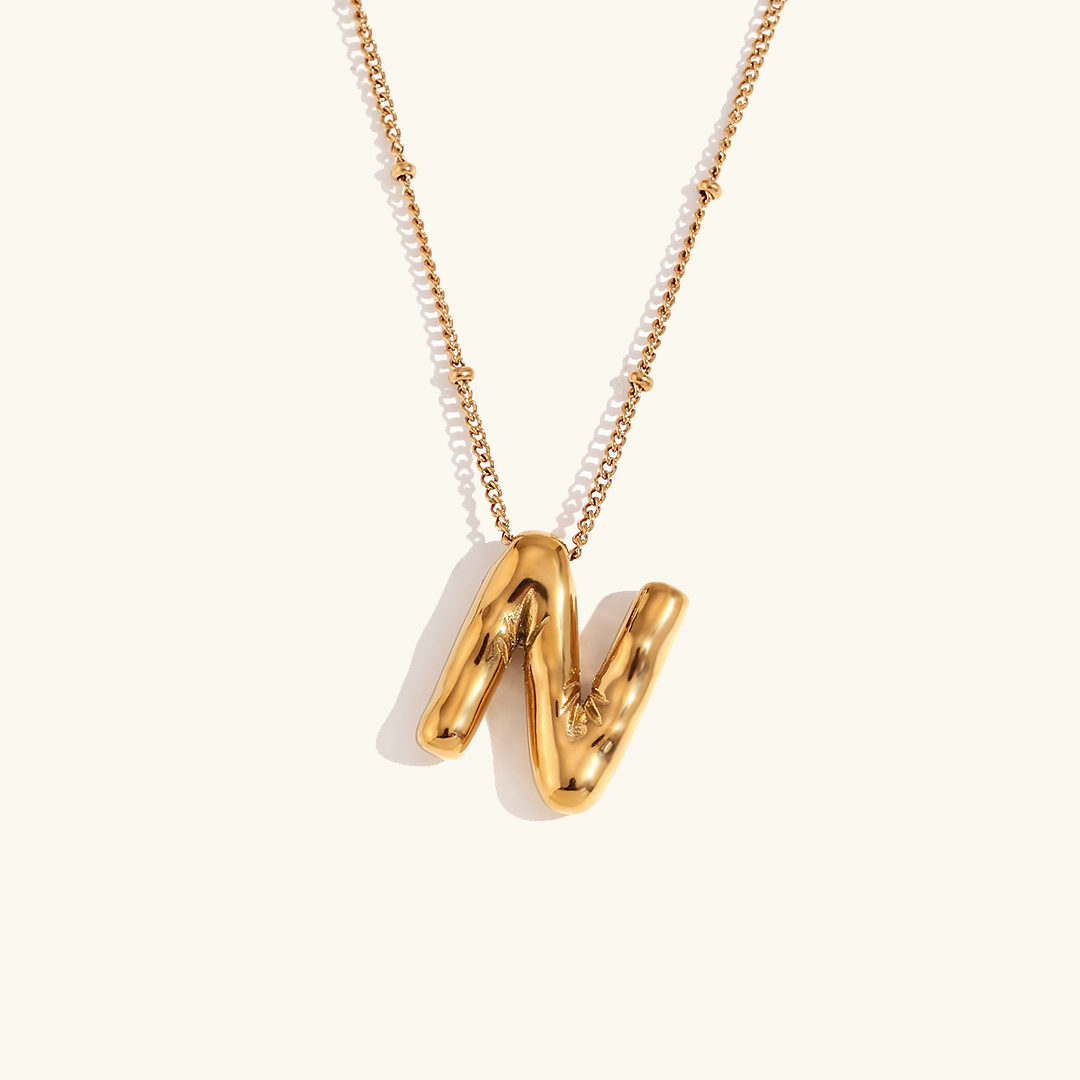 Arabella - Balloon Letter Initial Necklace