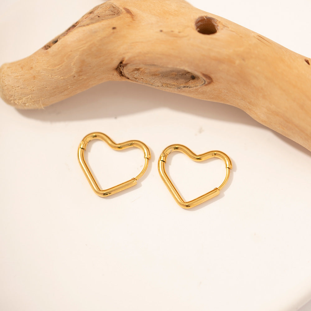 Clarissa - Heart Hoop Earrings