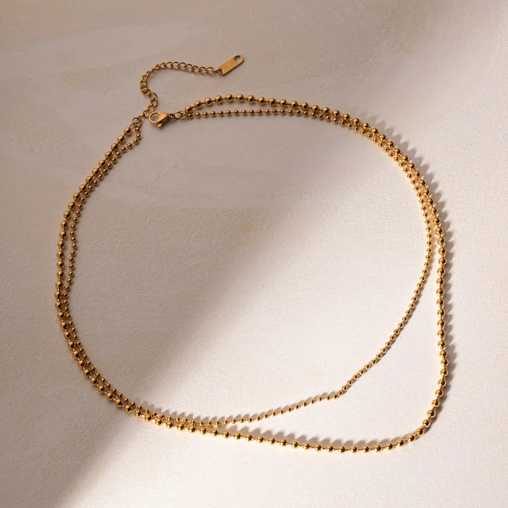 Agnes - Layered Ball Chain Necklace