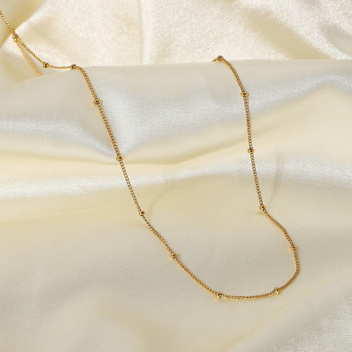 Ella - Gold Bead Chain Necklace