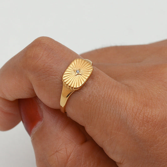 Alina - Gold Sun Ring