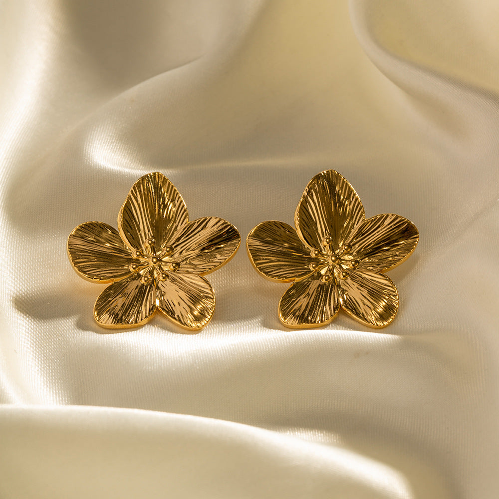 Brianna - Gold Flower Earrings